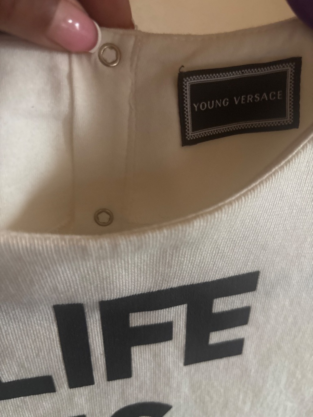 Versace Cream Logo Shirt - Picture 2 of 2